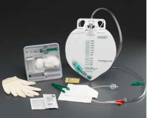 BARD BARDEX SILICONE FOLEY CATHETER TRAY, W/ 2000 ML DRAIN BAG, 5 CC BALLOON, 16 FR
