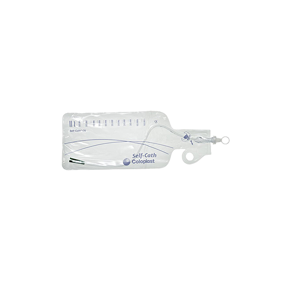 COLOPLAST SELF-CATH CLOSED SYSTEM INTERMITTENT CATHETER WITH 1100ML COLLECTION BAG, 14FR, PRE-LUBRICATED, STERILE, LATEX-FREE