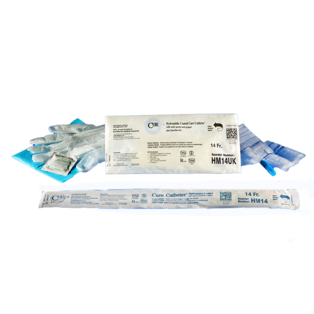 HYDROPHILIC MALE 14 FR. CATHETER PLUS INSERTION KIT