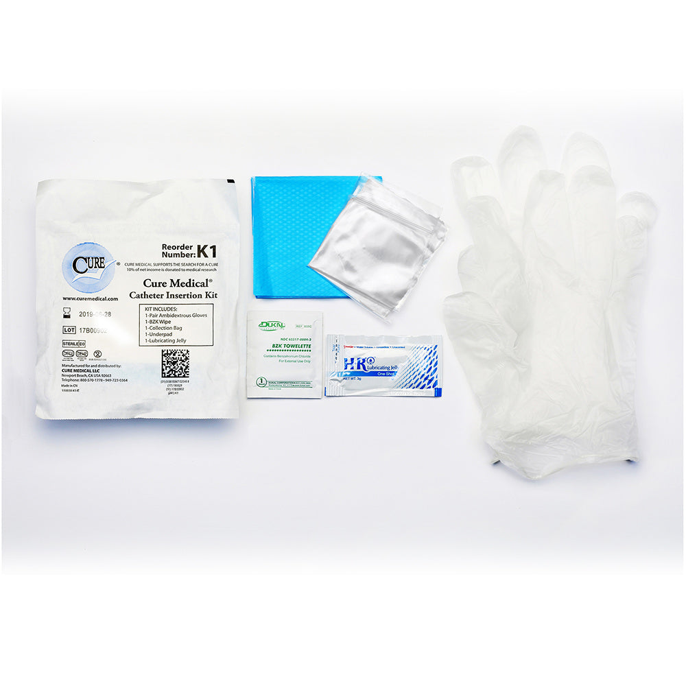 CURE INSERTION KIT WITH RESEALABLE DISPOSAL BAG