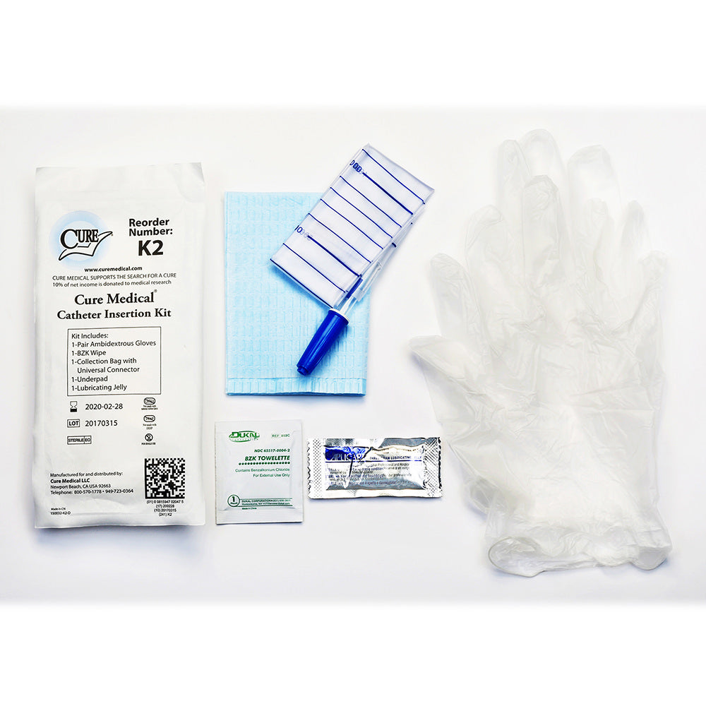 CURE INSTERTION KIT WITH UNIVERSAL CONNECTOR ON A 1500 ML COLLECTION BAG