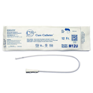 CURE MALE POCKET  STRAIGHT TIP CATHETER 12 FR  16"