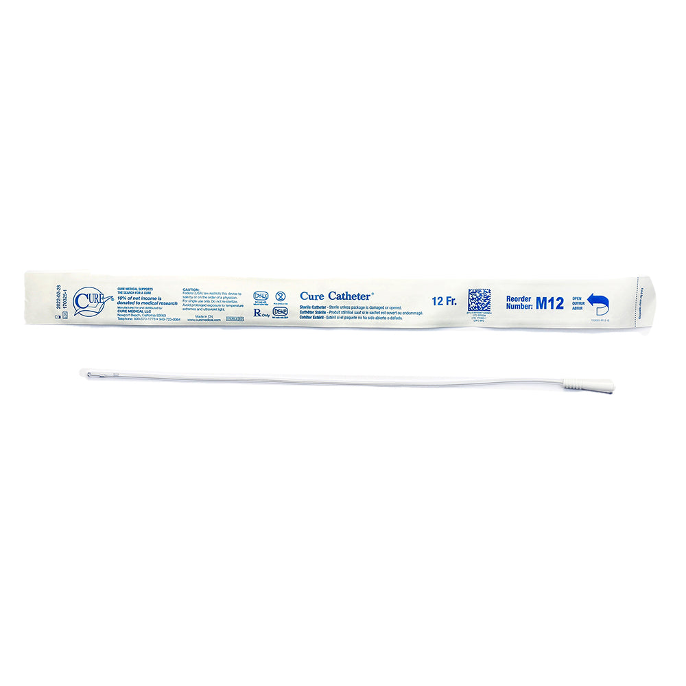 CURE MALE STRAIGHT TIP CATHETER 12 FR  16"