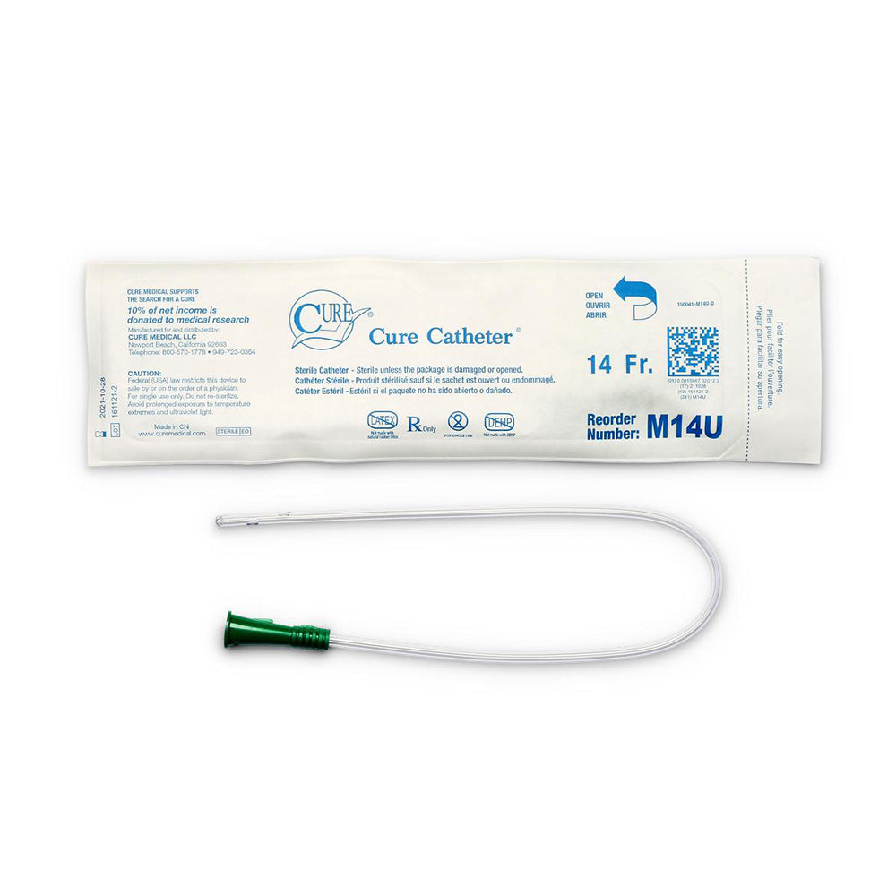 CURE MALE POCKET STRAIGHT TIP CATHETER 14 FR  16"