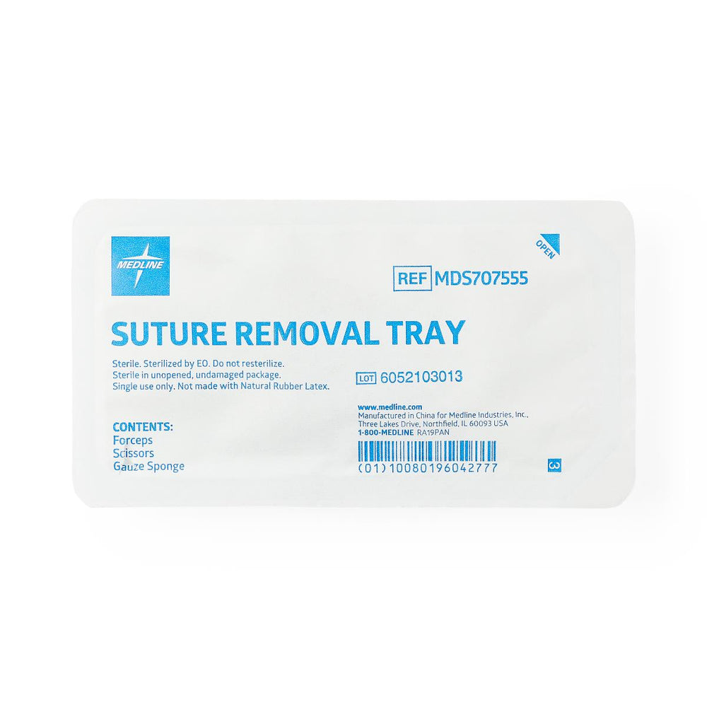 Suture Removal Tray with Wire Metal Littauer Scissors