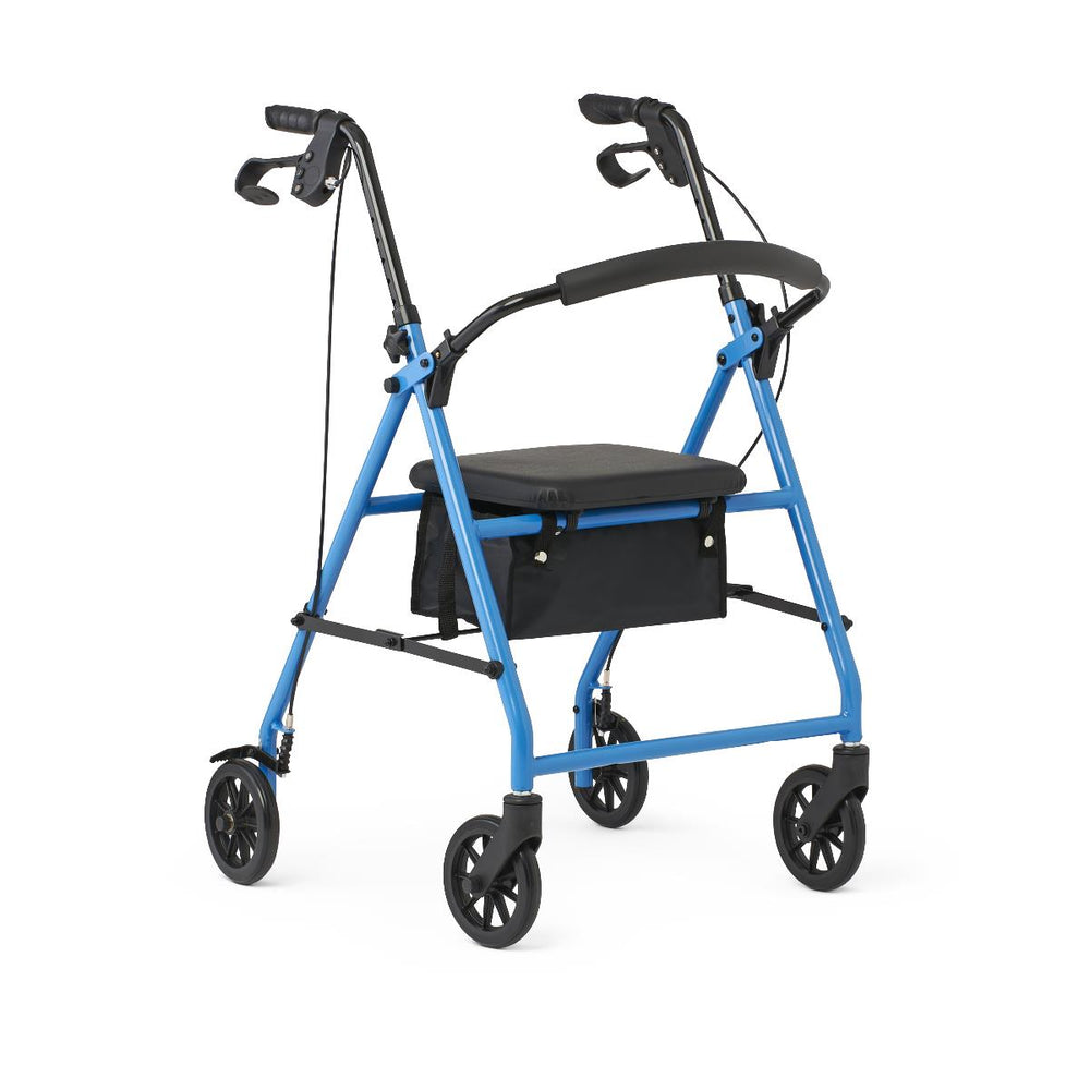 Basic Steel Rollator with 6" Wheels, Light Blue