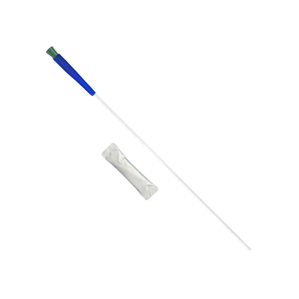 TRUCATH HYDROPHILIC INTERMITTENT CATHETER, 14 FR, 16'' LENGTH, TOUCH-FREE SLEEVE, SOFT PVC