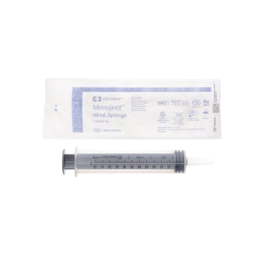 MONOJECT SOFTPACK SYRINGE, CATHETER TIP, STANDARD, 60 ML