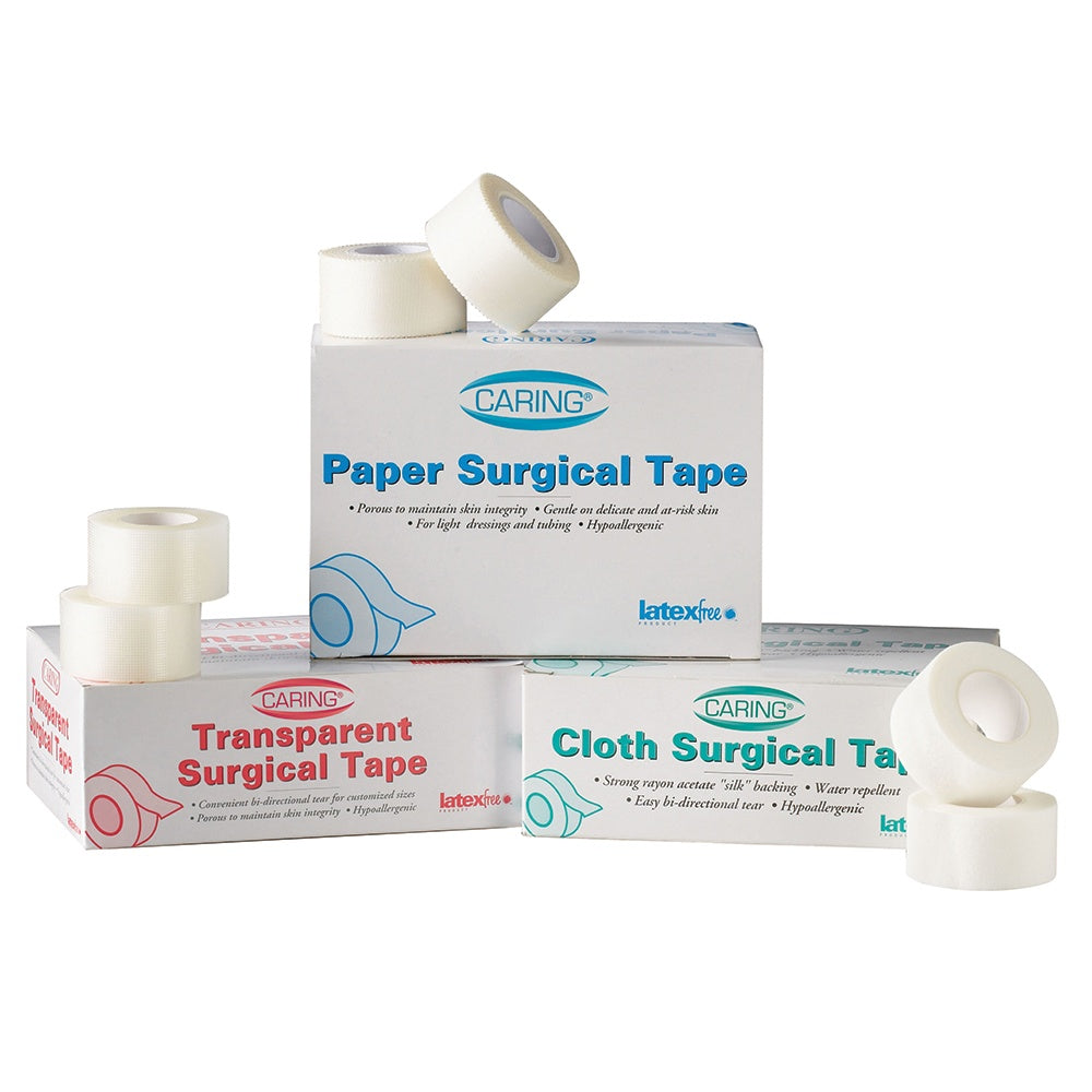 CARING TRANSPARENT ADHESIVE TAPE, 2" X 10YDS, LATEX-FREE