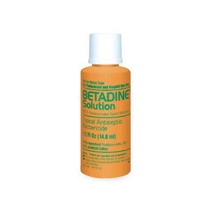 BETADINE SOLUTION, 0.5 OZ