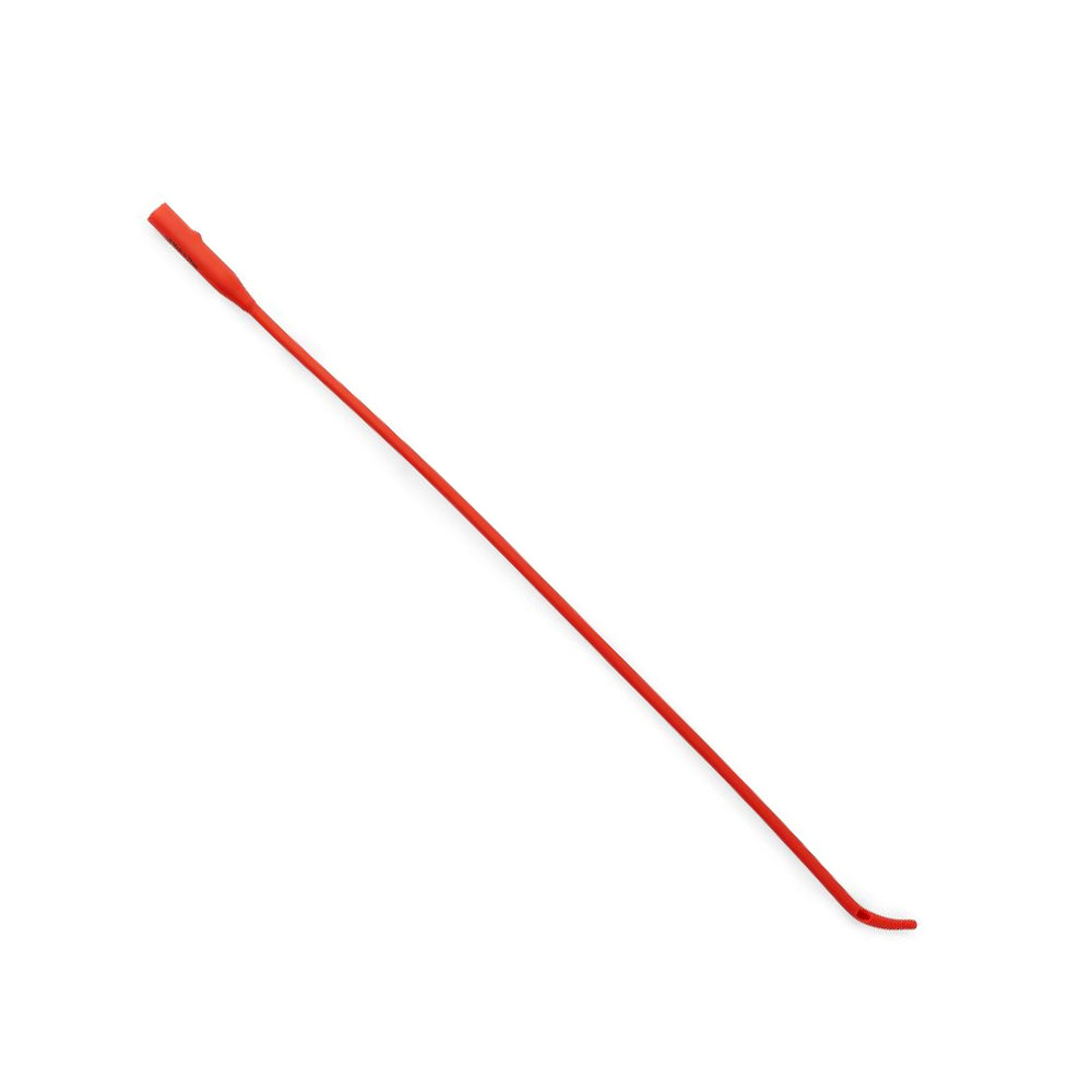 MEDLINE RED RUBBER LATEX ALL-PURPOSE INTERMITTENT CATHETER, 16 FR, 16", COUDE TIP