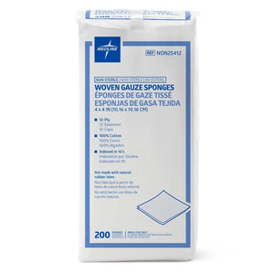 WOVEN NON-STERILE GAUZE SPONGE 4" X 4", 12-PLY