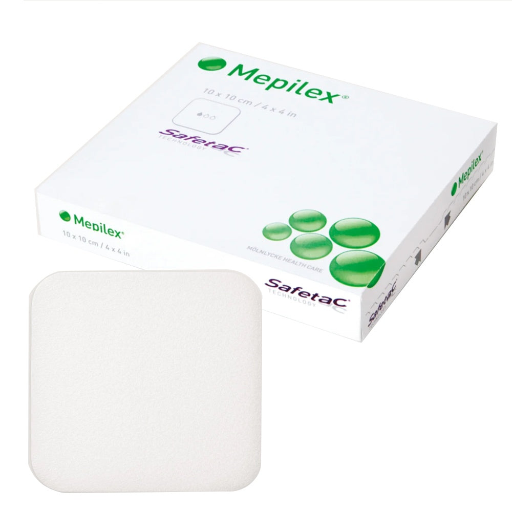 MOLNLYCKE MEPILEX ABSORBENT FOAM SELF ADHERENT DRESSING, 6" X 6", STERILE