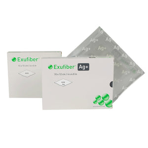 MOLNLYCKE EXUFIBER AG+  ANTIMICROBIAL GELLING FIBER DRESSING, 2" X 2", STERILE