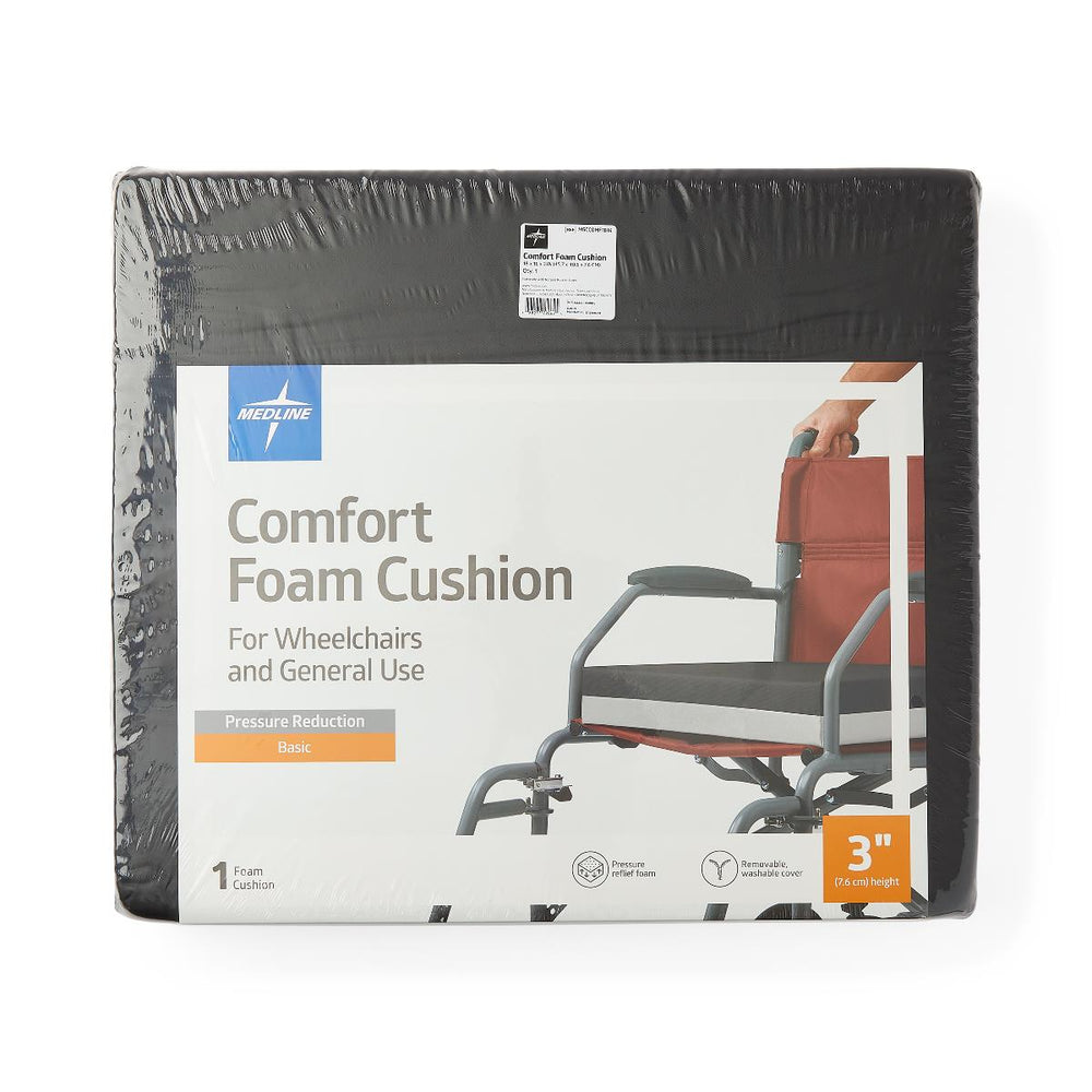 Comfort Foam Cushion for Wheelchair, 18" x 16"