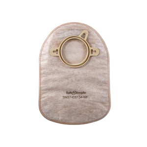 9" urostomy 2-piece pouch transparent 50 mm 2" flange with cap and belt tabs