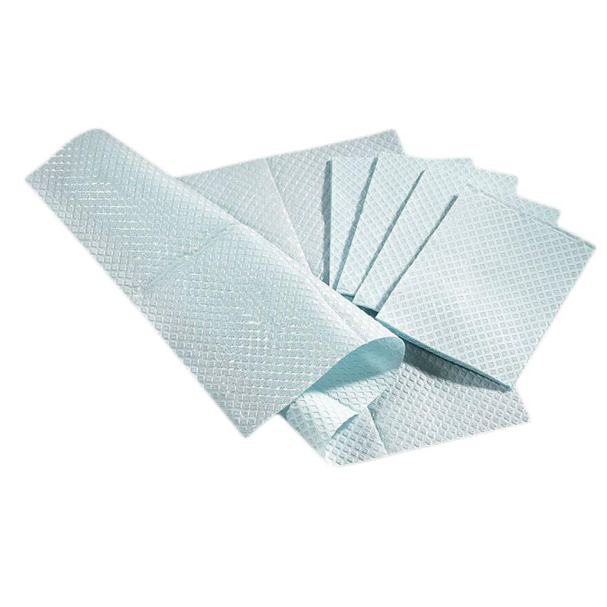 2-Ply Tissue/Poly Professional Paper Towels, Blue, 13" x 18"