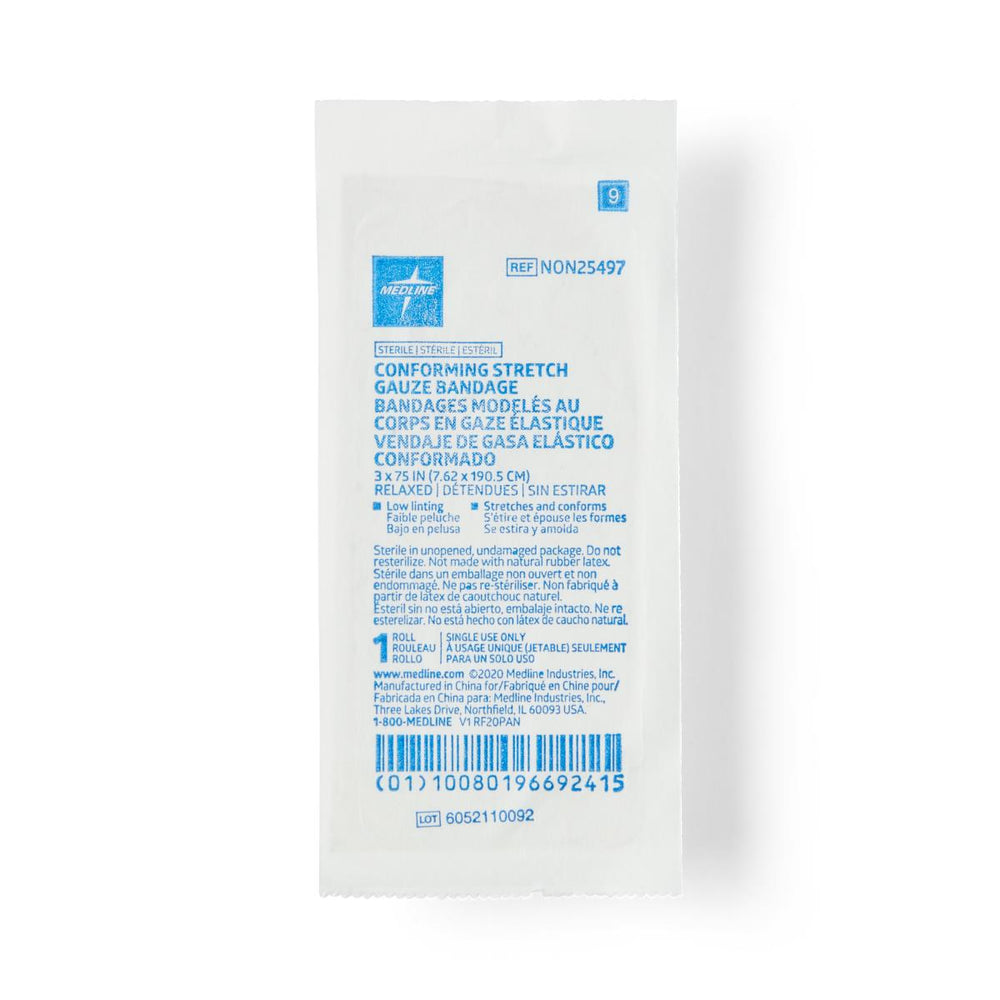 Sterile Conforming Gauze Bandage, 3" x 75"