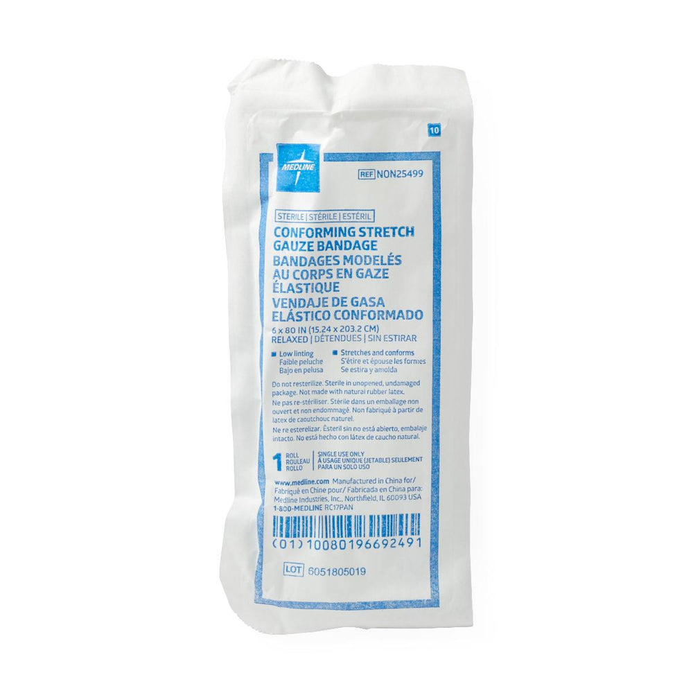 Sterile Conforming Gauze Bandage, 6" x 80"