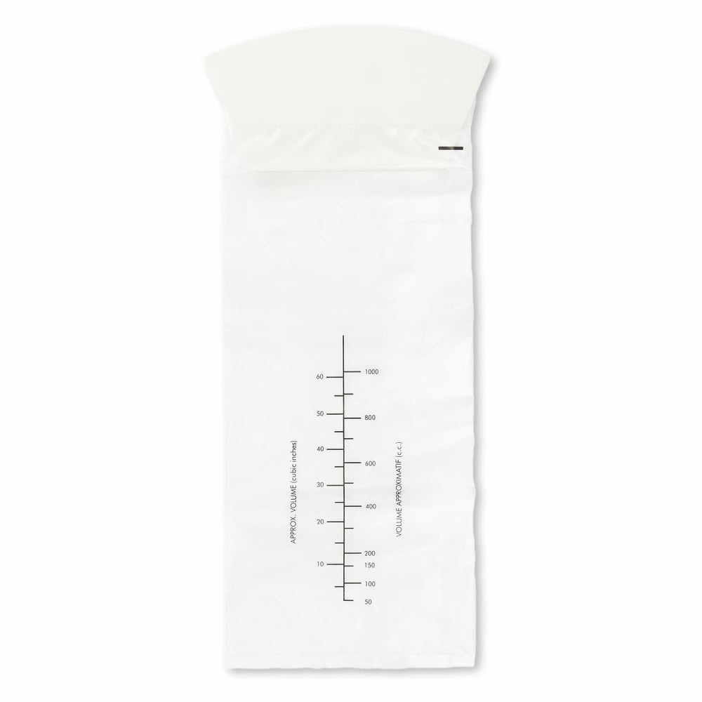 Emesis Bag with Paper Funnel, Graduations, LDPE, Clear