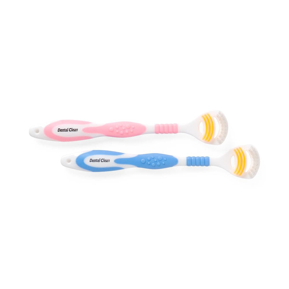 Tongue Scrapers with Brush, 2-Pack