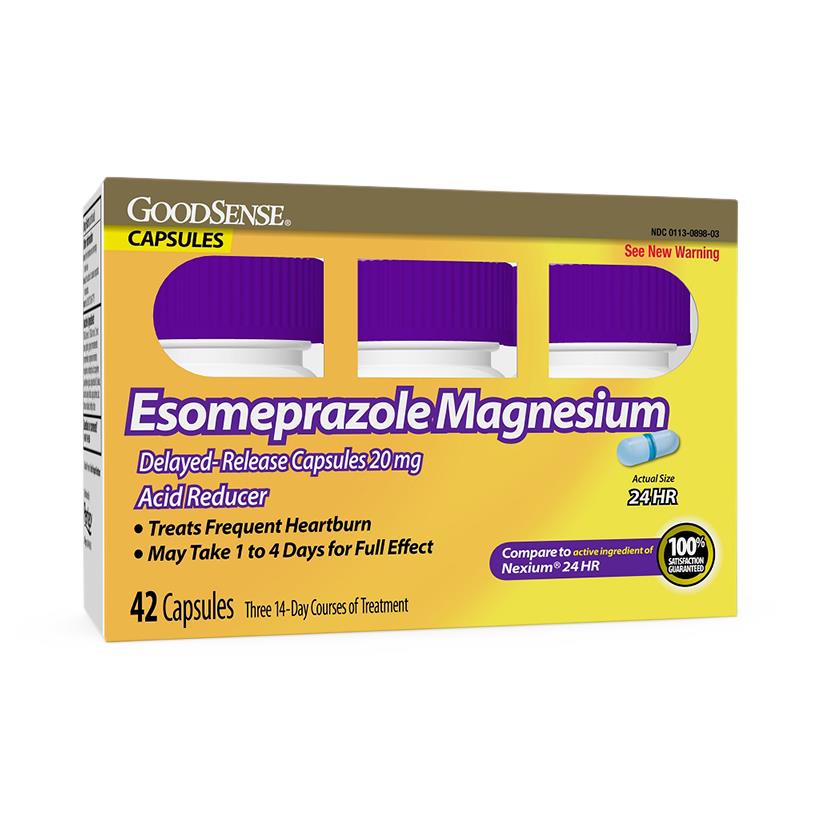 Esomeprazole Magnesium Capsules, 20mg, 42/Box