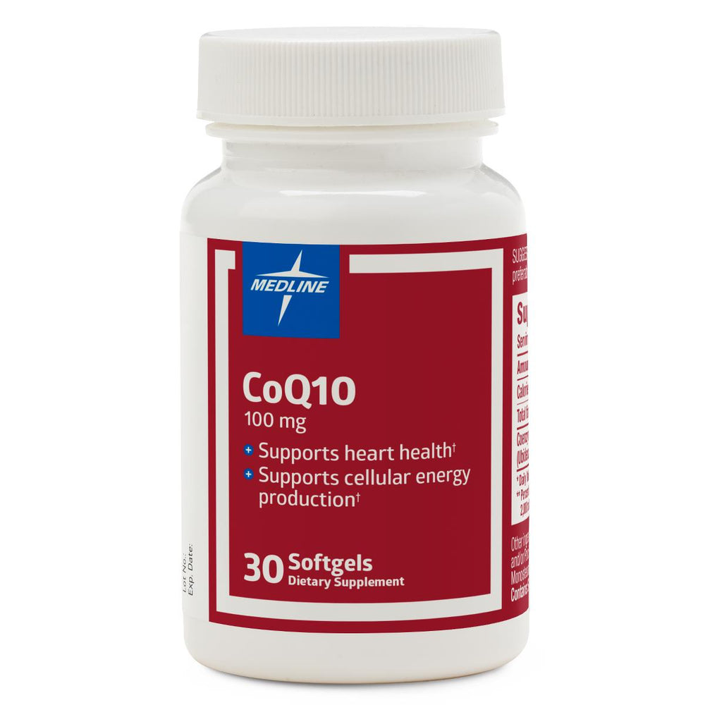 Medline Coenzyme Q10 Softgel, 100 mg, 30/Bottle, 64/Case