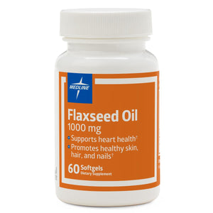 Medline Flaxseed Oil Softgel, 1,000 mg, 60/Bottle