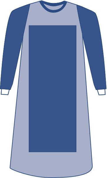 Poly Reinforced Gown, Breathable Sleeves, Size L