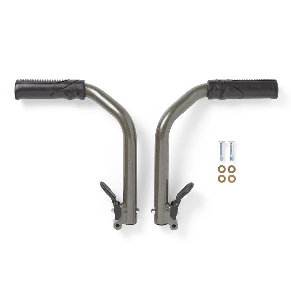 Silver Upper Handle for Ultralight Bariatric Transport Chair