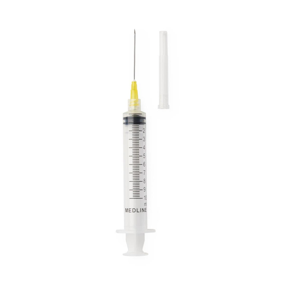 Health Care Logistics Luer-Lock Syringe with 20G x 1.5" Hypodermic Needle, 10 mL
