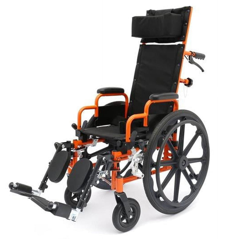 Ziggo 14" Reclining Wheelchair, Red
