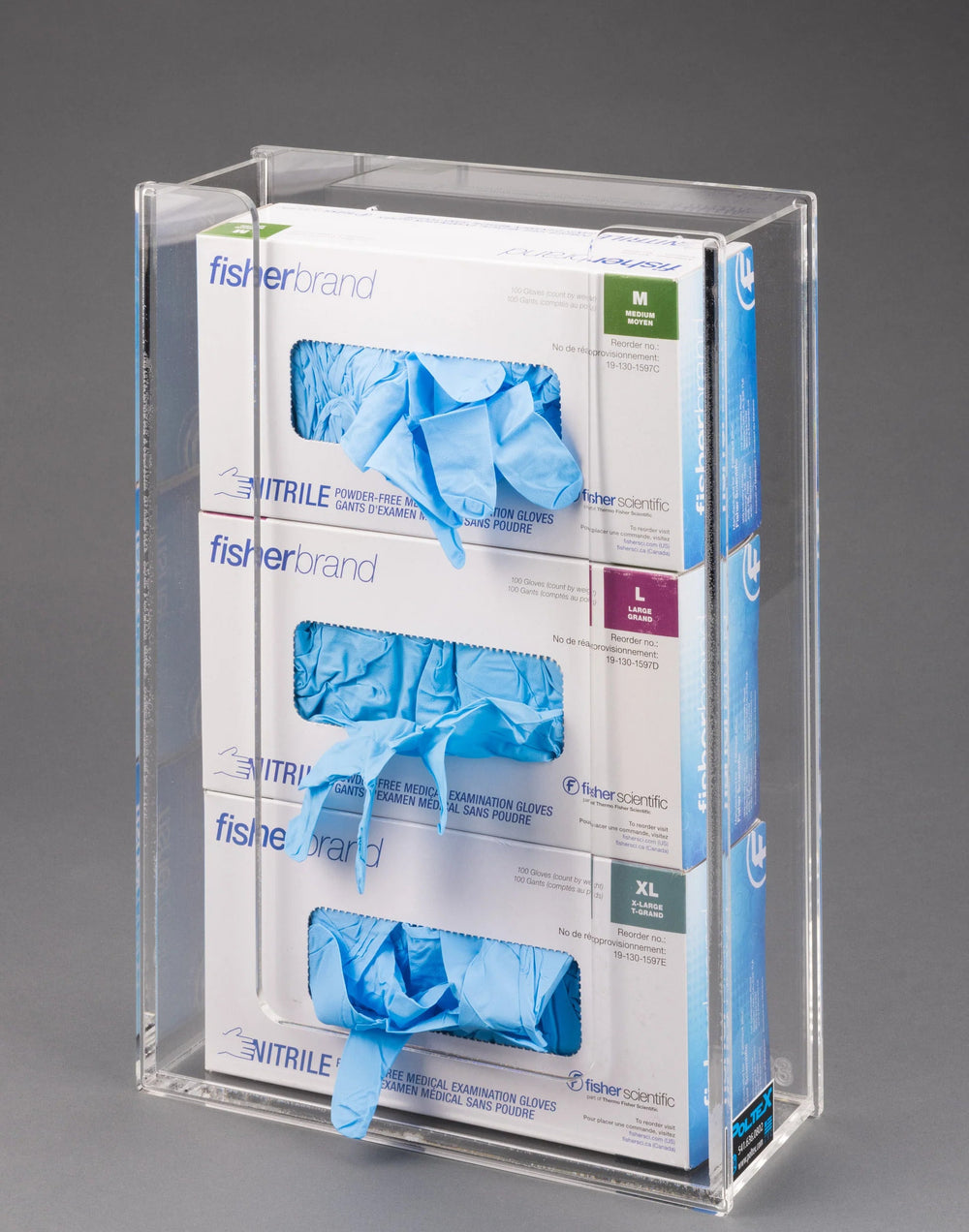 Acrylic Glove Box Holder - 3 Box (Wall Mount)