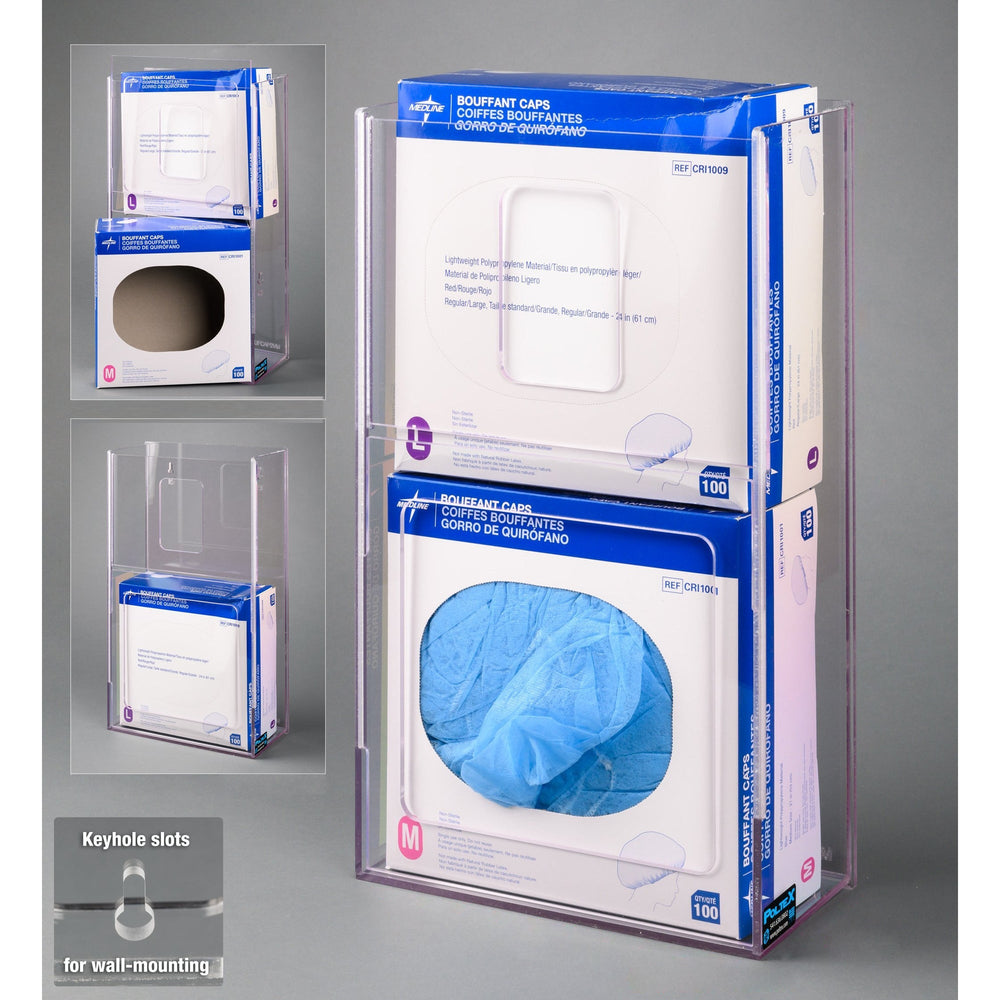 Visual Management Bouffant Cap Holder-2 box (Wall Mount)