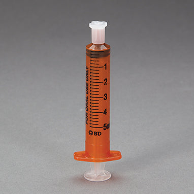 Health Care Logistics BD™ Oral Dispensers with Tip Caps, 5mL, Amber