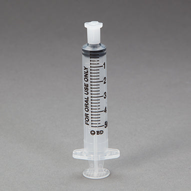 Health Care Logistics BD™ Oral Dispensers with Tip Caps, 5mL, Clear
