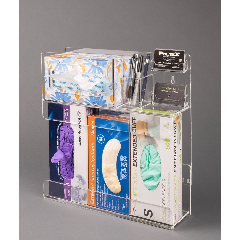 Exam Room Organizer - Glove Box, Tissue, Pen, B.Card (K14)