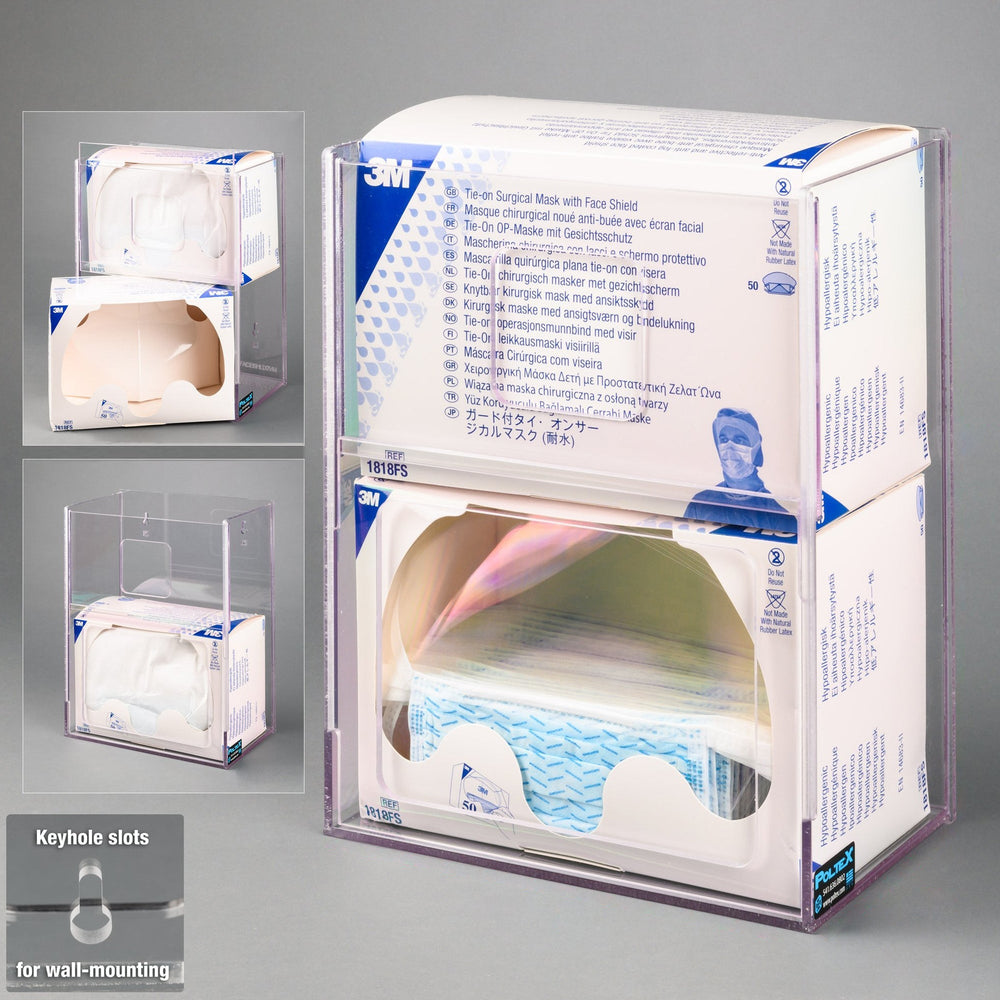 Face Mask w/ Shield Holder 1818FS-2 Visual Management (Wall Mount)