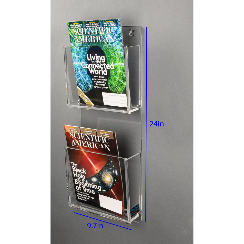 2 Pocket Magazine Rack-Vertical