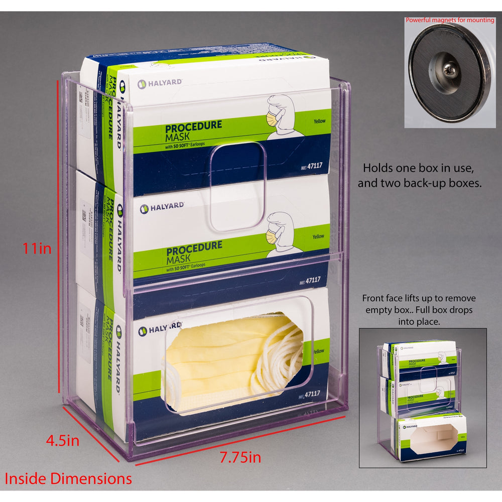 Visual Management Mask Box Holder-3 Box (Magnets 3)