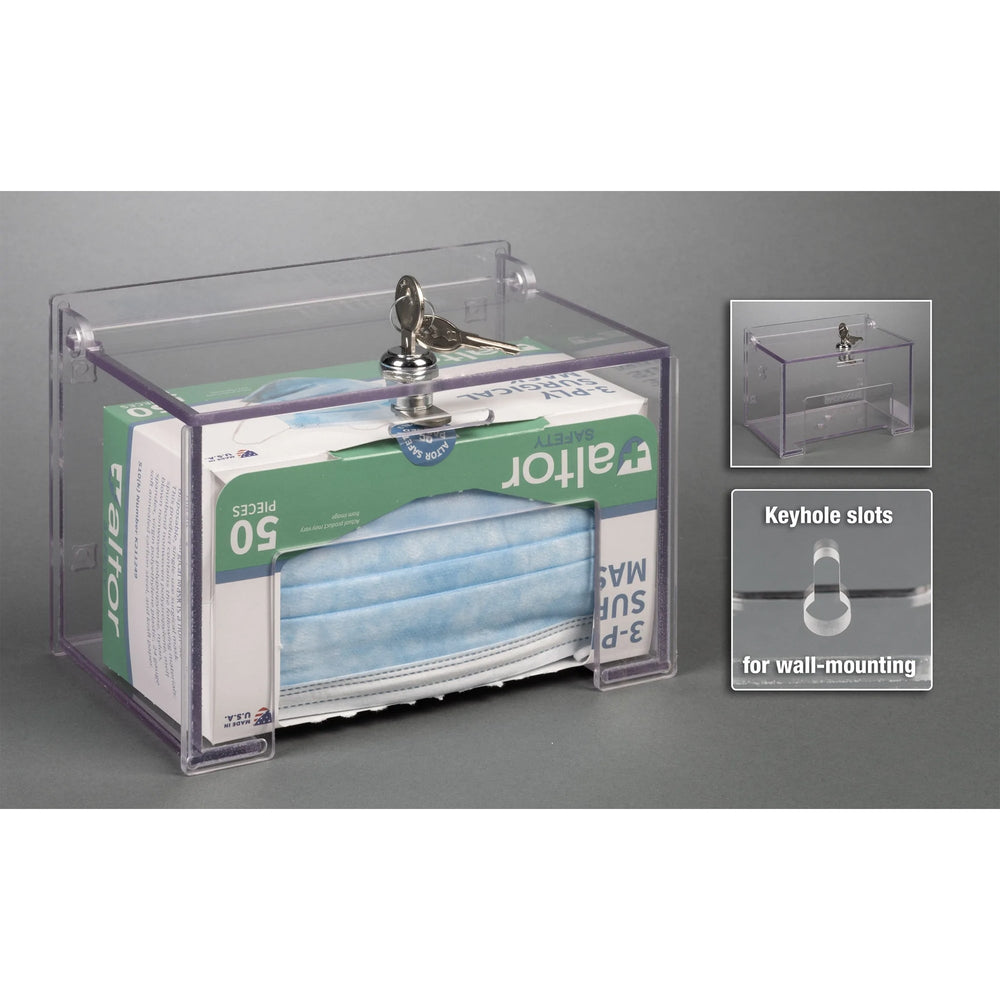 Locking Mask Box Holder- 1 Box (Wall Mount)