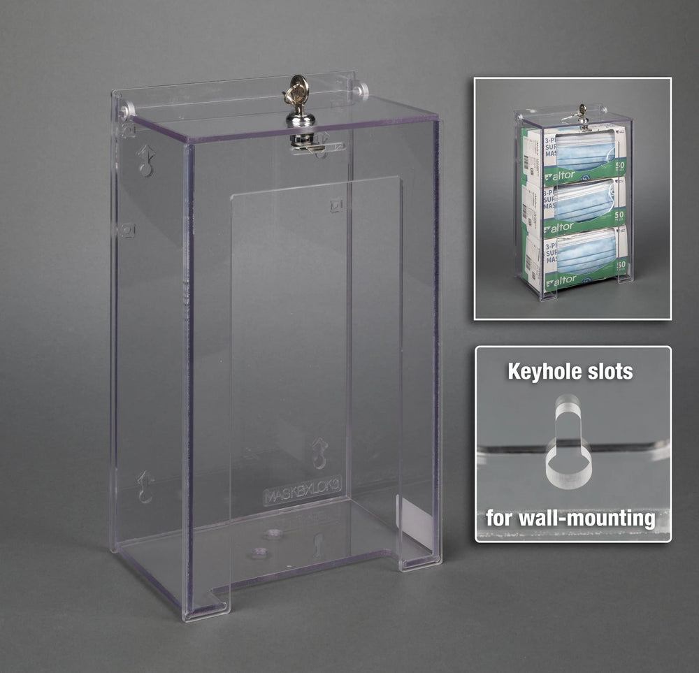 Locking Mask Box Holder-3 Box (Wall Mount)