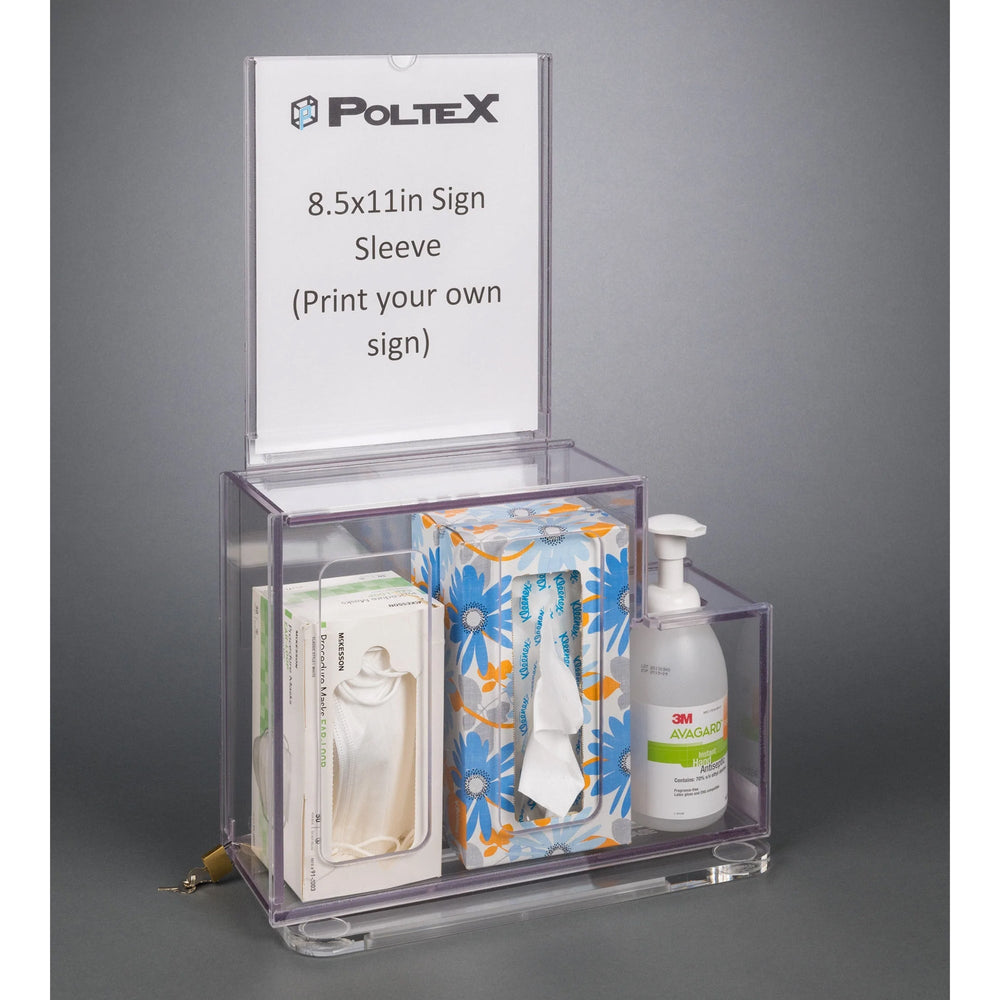 Theft Deterrent/Locking Respiratory Hygiene Station G (CT Base, SLV Sign, RHS CT Kit, Padlock)