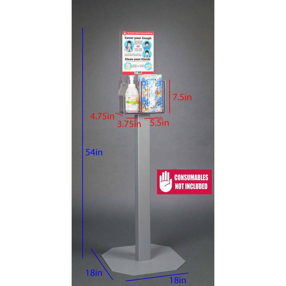 Respiratory Hygiene Station H (3STL Stand, RHS 3STL Kit, Decal Sign)