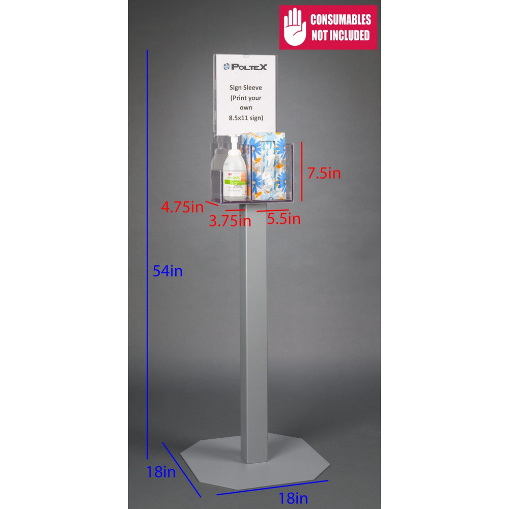 Respiratory Hygiene Station H (3STL Stand, RHS 3STL Kit, Sign Sleeve)