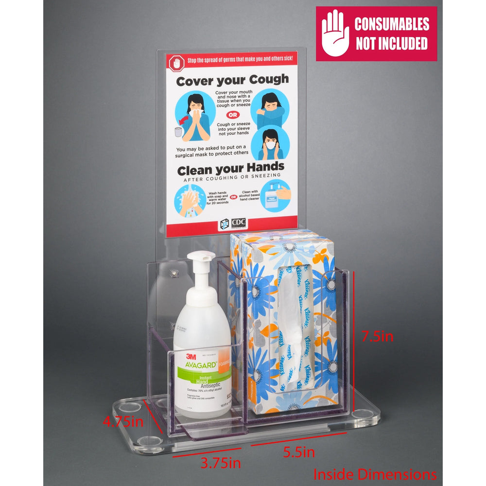 Respiratory Hygiene Station H (Countertop Base, Decal Sign)