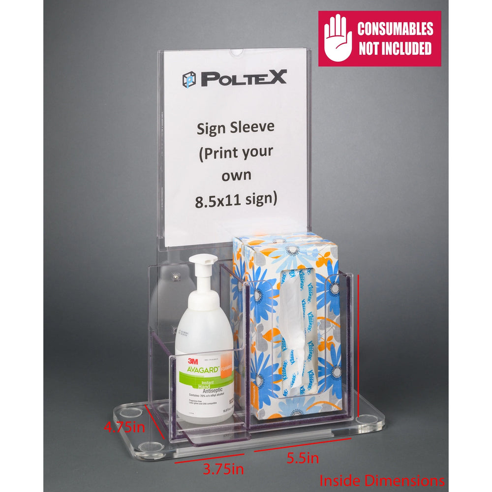 Respiratory Hygiene Station H (Countertop Base, RHS CT Kit, Sign Sleeve)