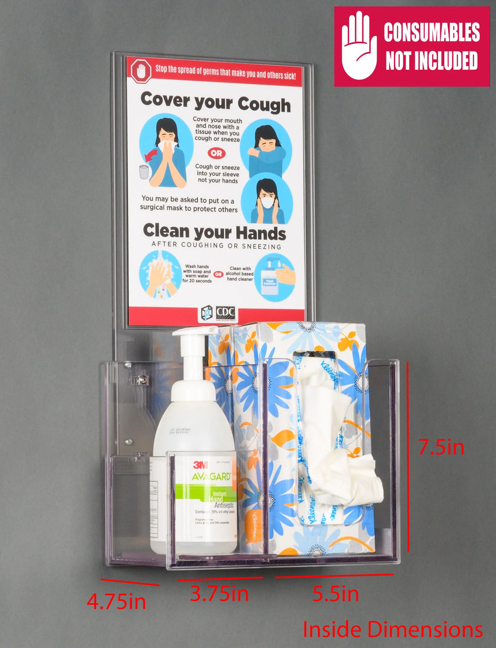 Respiratory Hygiene Station H (AC Stand, RHS AC Stand Kit, DCL Sign)