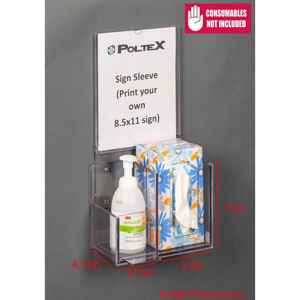 Respiratory Hygiene Station H (Wall Mount Sign Sleeve, RHS Wall Kit)