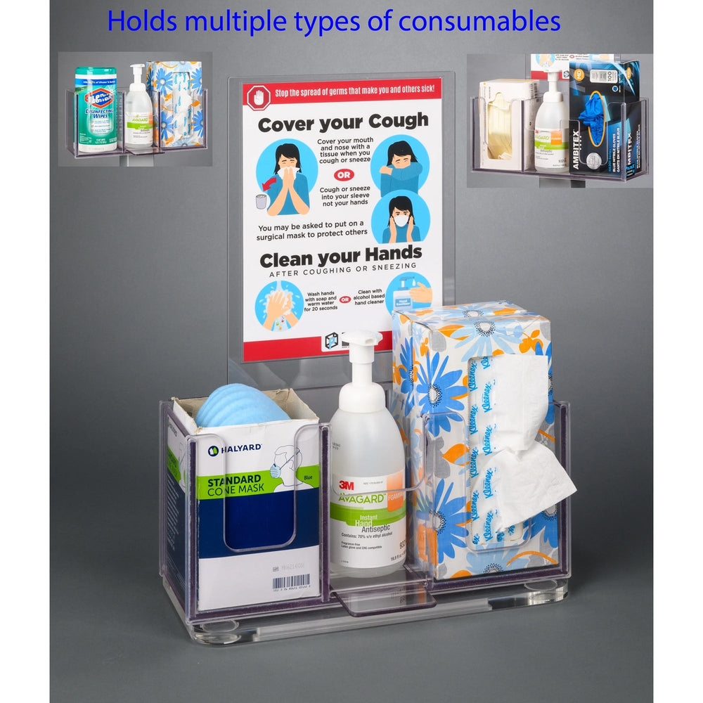 Respiratory Hygiene Station Q (Countertop Base, Decal Sign)